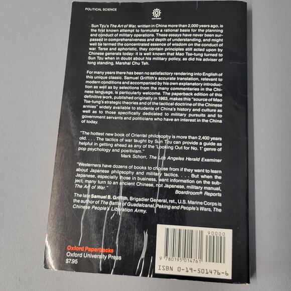 Vintage Sun Tzu The Art of War Samuel B. Griffith Oxford Univ Press Paperback - Picture 15 of 16